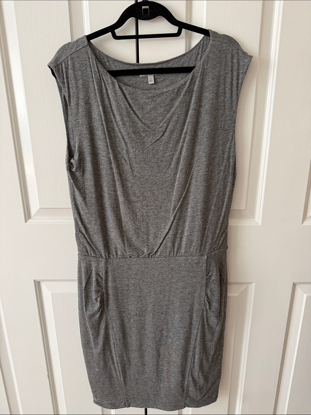 Athleta Heather Gray Sleeveless Jersey Tank Dress